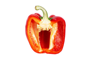 Red paprika isolated on a transparent background png