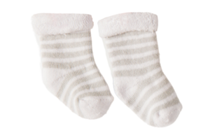 gris bébé chaussettes isolé sur une transparent Contexte png