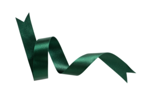 Green ribbon isolated on a transparent background png