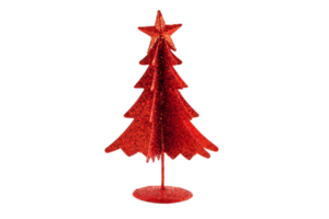 Red christmas tree isolated on a transparent background png