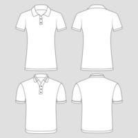 contorno blanco polo camisa burlarse de arriba vector