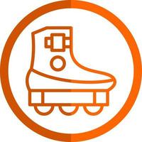 Roller Skating Vector Icon Design