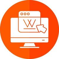 diseño de icono de vector de wikipedia