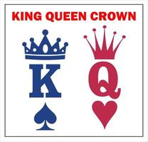 KING QUEEN CROWN vector