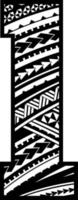Maori Mandala ENGLISH Alphabet Letters vector
