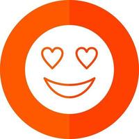 Smiling Face with Heart Eyes Vector Icon Design