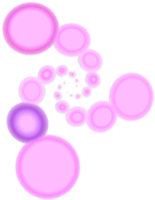 spiral of pink balloons of different sizes without background, isolated element png