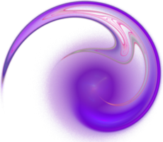 abstract round purple blue element without background, isolated element png