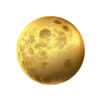 realistico oro Luna png