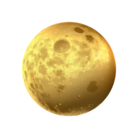 réaliste or lune png