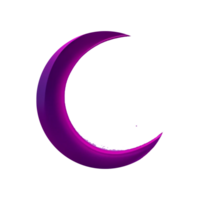 3d crescent moon png