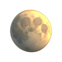 realistic gold moon png