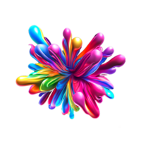 3d coloré abstrait liquide forme png