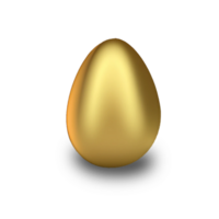 gold easter egg isolated on transparent background png