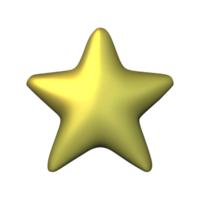 lustroso ouro Estrela 3d render png