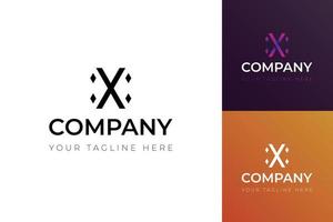 X letra logo para negocio en diferente concepto, empresa puesta en marcha o sociedad identidad, logo vector para compañía.