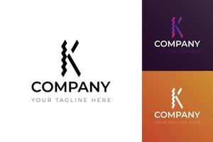 k letra logo para negocio en diferente concepto, empresa puesta en marcha o sociedad identidad, logo vector para compañía.