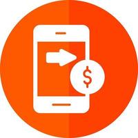 Send Money Mobile Vector Icon Design