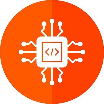 Code Processor Vector Icon Design