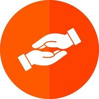 Helping Hand Vector Icon Design