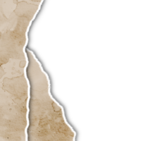 Brown Vintage Torn Paper Border Isolated on Transparent Background png