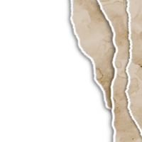 marrón Clásico Rasgado papel frontera aislado en transparente antecedentes png