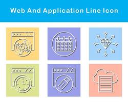 web y solicitud vector icono conjunto