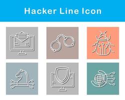 conjunto de iconos de vector de hacker