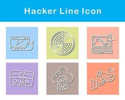 conjunto de iconos de vector de hacker