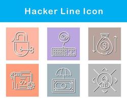 conjunto de iconos de vector de hacker