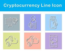 bitcoin y criptomoneda vector icono conjunto