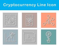 bitcoin y criptomoneda vector icono conjunto