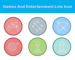 Games And Entertainment Vector Icon Set