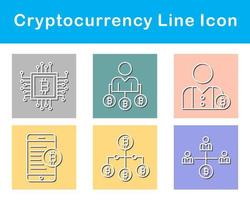 Bitcoin And Cryptocurrency Vector Icon Set