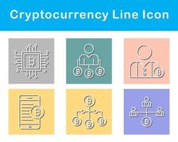 bitcoin y criptomoneda vector icono conjunto