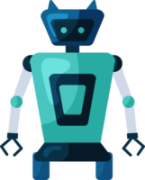 schattig robot, chatbot, ai bot karakter ontwerp illustratie. ai technologie en cyber karakter. futuristische technologie onderhoud en communicatie kunstmatig intelligentie- concept png