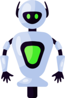 mignonne robot, chatbot, ai bot personnage conception illustration. ai La technologie et cyber personnage. futuriste La technologie un service et la communication artificiel intelligence concept png