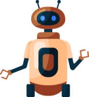 mignonne robot, chatbot, ai bot personnage conception illustration. ai La technologie et cyber personnage. futuriste La technologie un service et la communication artificiel intelligence concept png