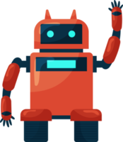 mignonne robot, chatbot, ai bot personnage conception illustration. ai La technologie et cyber personnage. futuriste La technologie un service et la communication artificiel intelligence concept png