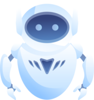 carino robot, chatbot, ai Bot personaggio design illustrazione. ai tecnologia e informatica carattere. futuristico tecnologia servizio e comunicazione artificiale intelligenza concetto png