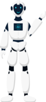 mignonne robot, chatbot, ai bot personnage conception illustration. ai La technologie et cyber personnage. futuriste La technologie un service et la communication artificiel intelligence concept png