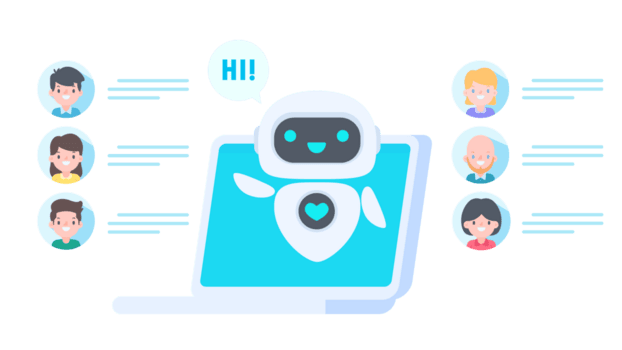 auto respuesta sistema con inteligente robots proporcionar información y ayuda clientes con problemas png