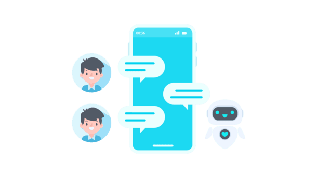 auto respuesta sistema con inteligente robots proporcionar información y ayuda clientes con problemas png