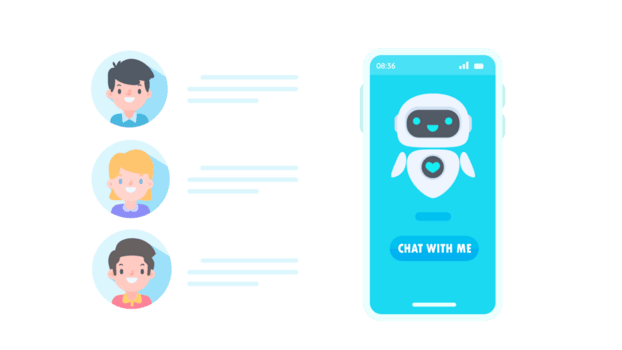 auto respuesta sistema con inteligente robots proporcionar información y ayuda clientes con problemas png