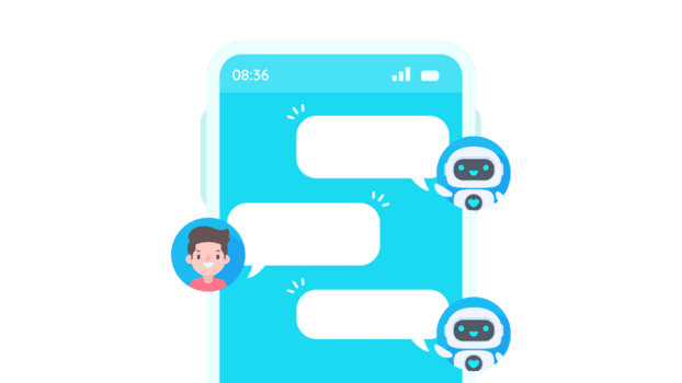 auto respuesta sistema con inteligente robots proporcionar información y ayuda clientes con problemas png