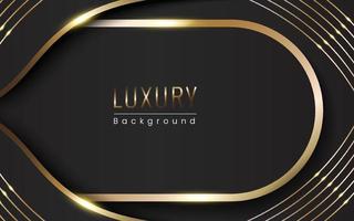 Abstract black and gold lines luxury background vector