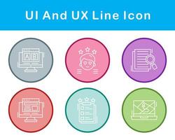 ui y ux vector icono conjunto