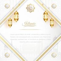 Islamic Arabic Luxury Background with Geometric pattern and Beautiful Ornament vector