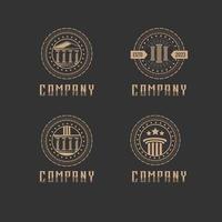 Building law firm logo template vector