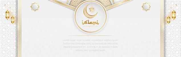 Islamic Arabic Luxury Background with Geometric pattern and Beautiful Ornament vector